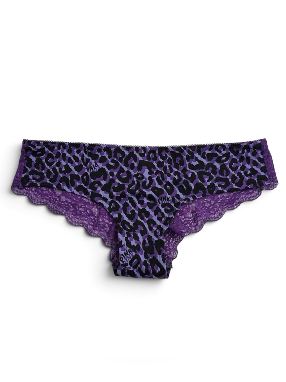 Y2K Victoria’s Secret PINK Cheetah Medium Lace Back Low Rise Hipster Panties